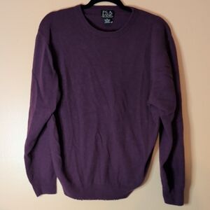 Jos A Bank 100% Cashmere Deep Purple Sweater Size XL